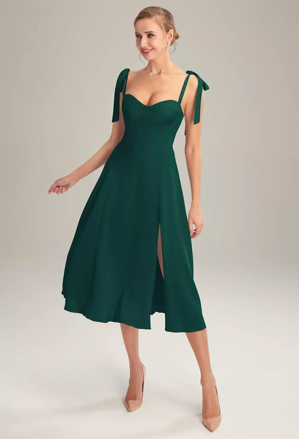 AW Mae Hunter Green  Spring Wedding Guest Dresses